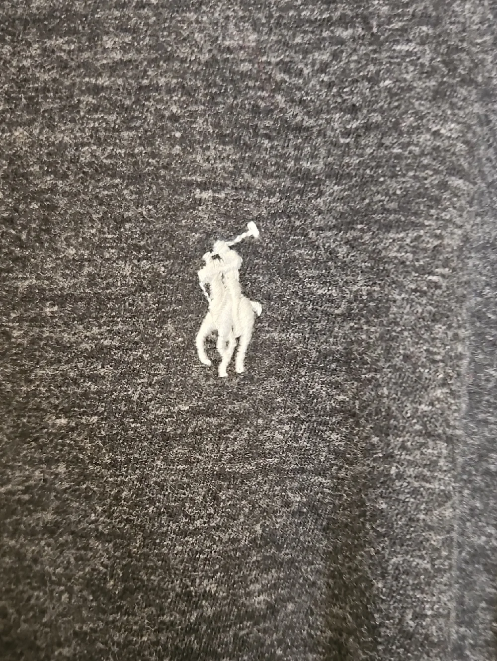 Polo Ralph Lauren Heathered Gray Long Sleeve Polo, Size XXL.